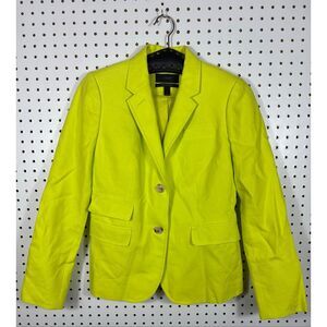 J.Crew Schoolboy florescent 100% Linen blazer jacket size 2